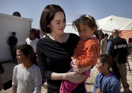 Image of Downton Abbey star supports Oxfam in making appeal to help Syria refugees