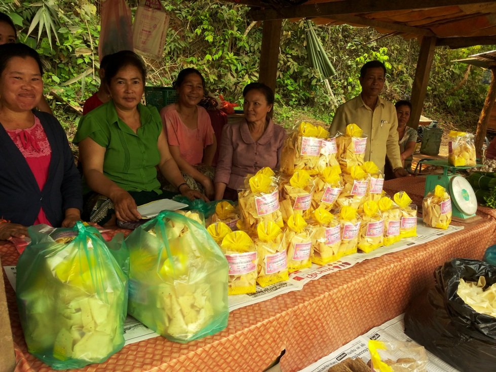 乐施会通过老挝当地的农业技术中心，支持女农户种植并加工木薯，制成木薯片在当地市场出售，令农户每月平均增加大概3,000元港元的收入，因而提升农村妇女的经济地位。