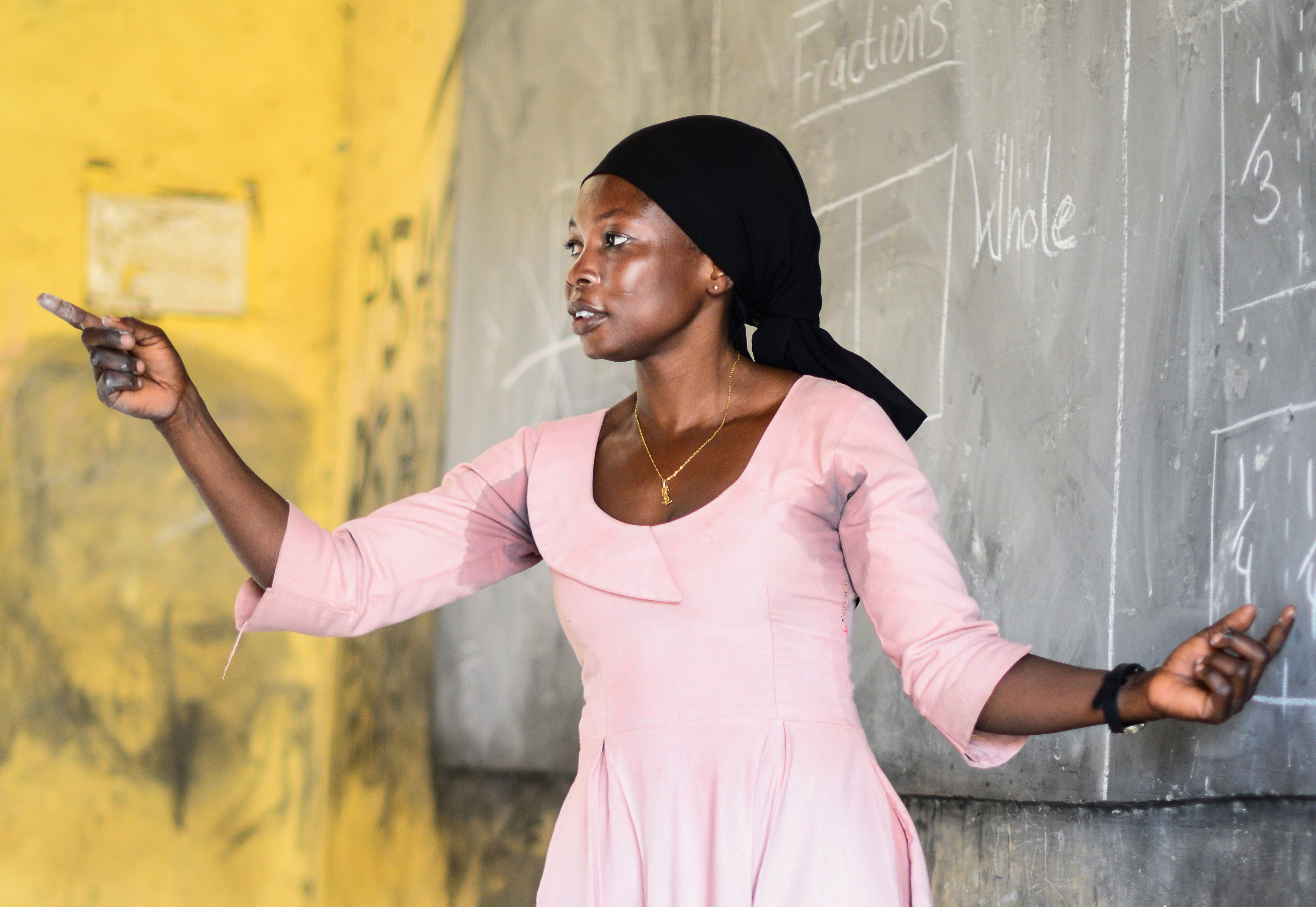 Sulemana Shukura teaching in a school in Ghana.