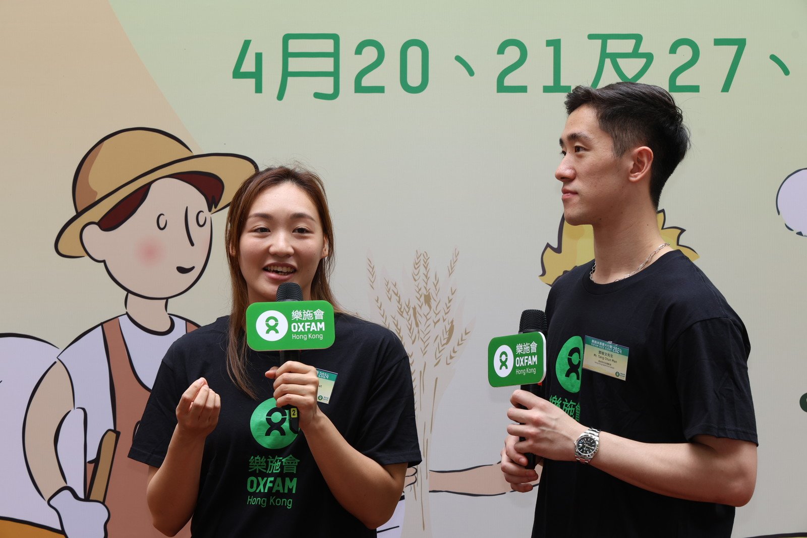 Hong Kong badminton player Tang Chun Man (left) and Hong Kong badminton player Tse Ying Suet (right) shared their experiences of encountering extreme weather while competing abroad.