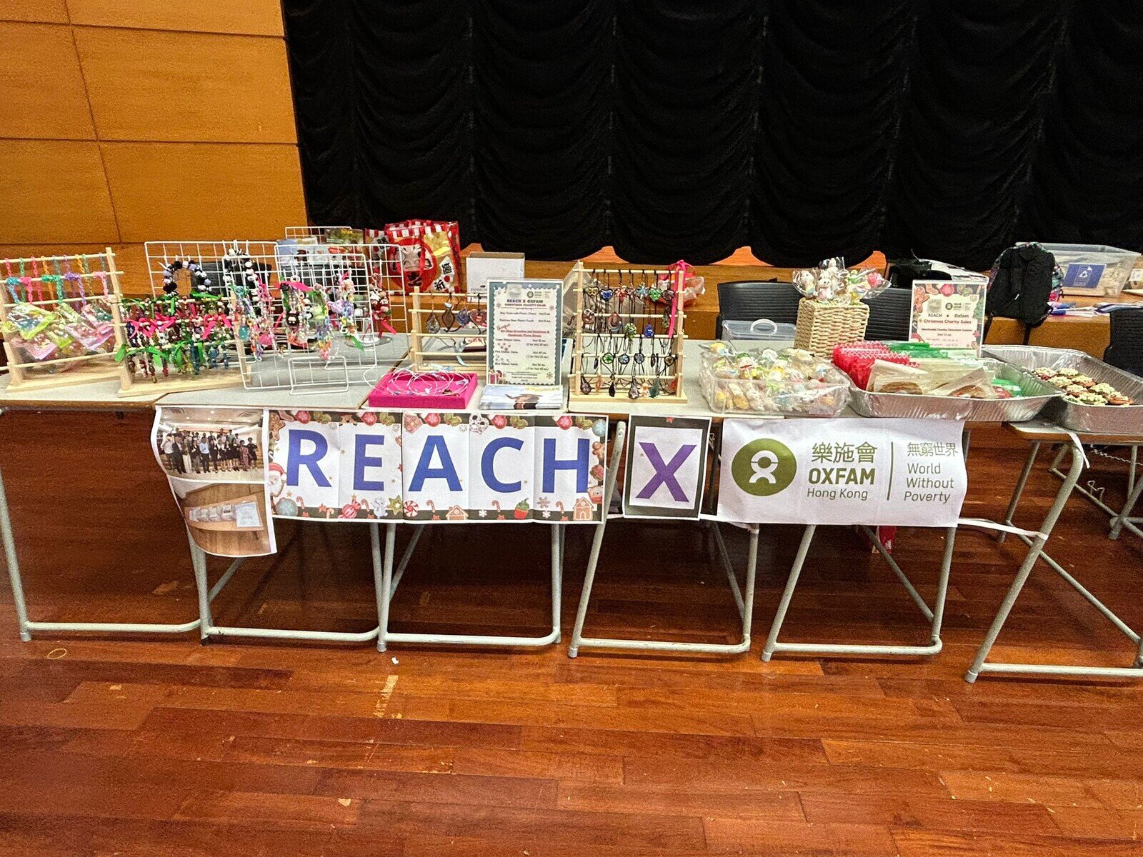 School organised charity bazaar to raised funds to support Oxfam's alleviation programmes in Hong Kong and oversea.