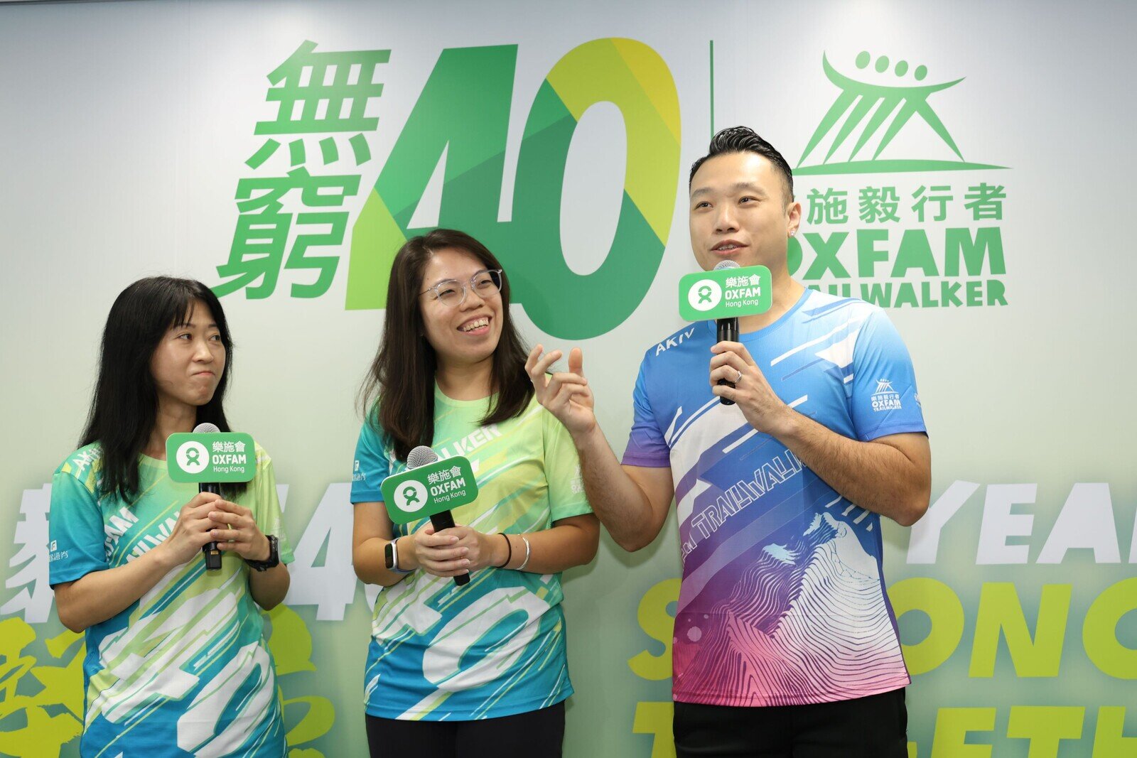 Daniel Chan Ho-yuen MH, OTW Event Ambassador (right), Wendy Ho, Member of the Fearless Dragon Oxfam Trailwalker Team (left) and Fiona Lam, Leader of the Fearless Dragon Oxfam Trailwalker Team (middle) shared how athletes with disabilities encounter challenges and overcome various obstacles.