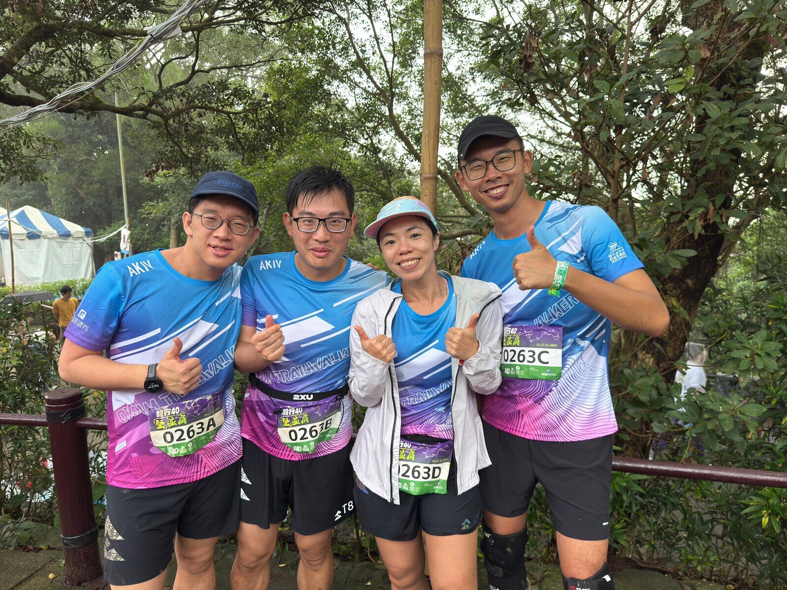 Team number 0263, with four first-timers said, “We have completed nearly 80 km so far, and we can still see the finish line ahead. There were moments during the event when we considered giving up, but as a team of four, we knew that perseverance was key to achieving our goal. We decided to push through to the end. The weather posed a significant challenge, as we had never hiked in muddy conditions before. Our shoes became heavy, requiring us to exert a lot of strength from our knees and thighs, and we were concerned about the risk of injury. However, by staying cautious and supporting one another, we managed to overcome these obstacles together.”