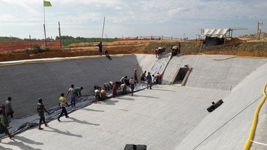 This waste treatment plant was built by Rohingya refugees and Oxfam’s engineers.