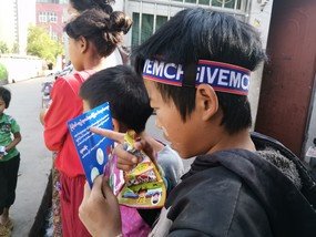 Information leaflets in Burmese migrants’ native language helps raise awareness about the prevention of COVID-19 in their community.