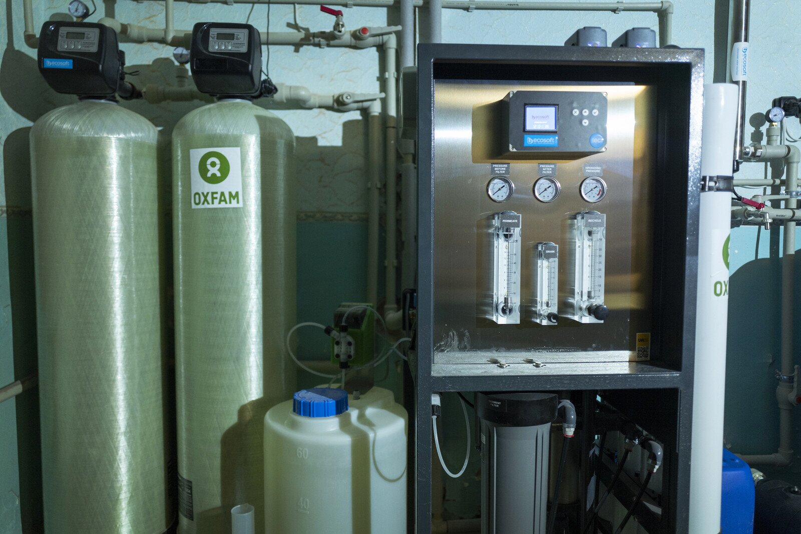 Oxfam supplied water treatment